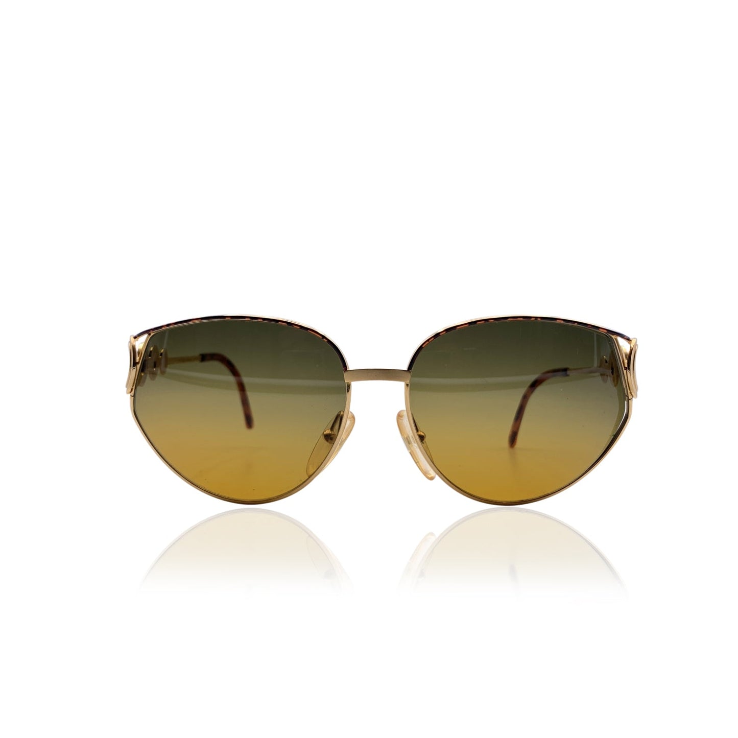 CHRISTIAN DIOR Vintage Gold Metal Sunglasses 2750 59-15 135 Mm