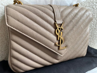 Yves Saint Laurent (YSL) Beige Medium College