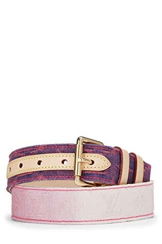 Louis Vuitton,  Pink Ombré Monogram Denim Sunshine Belt 80, Pink