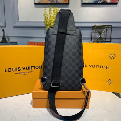 Louis Vuitton Avenue Sling Bag 32cm Damier Graphite Canvas Spring/Summer