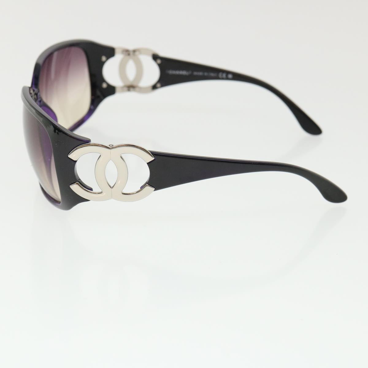 CHANEL Sunglasses Black CC   33136