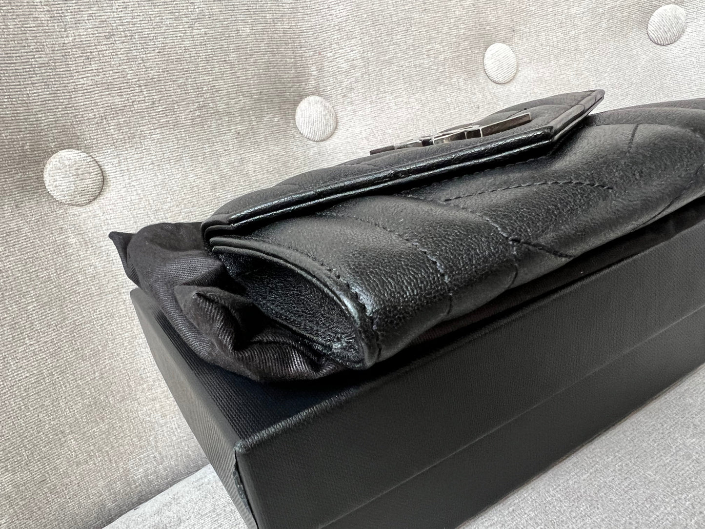 Yves Saint Laurent Black Small Envelope Wallet in Lambskin