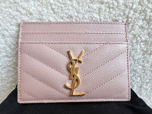 Yves Saint Laurent (YSL) Pale Pink Vintage Card Holder