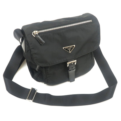 Prada Nylon Leather Shoulder Bag Black BT8994