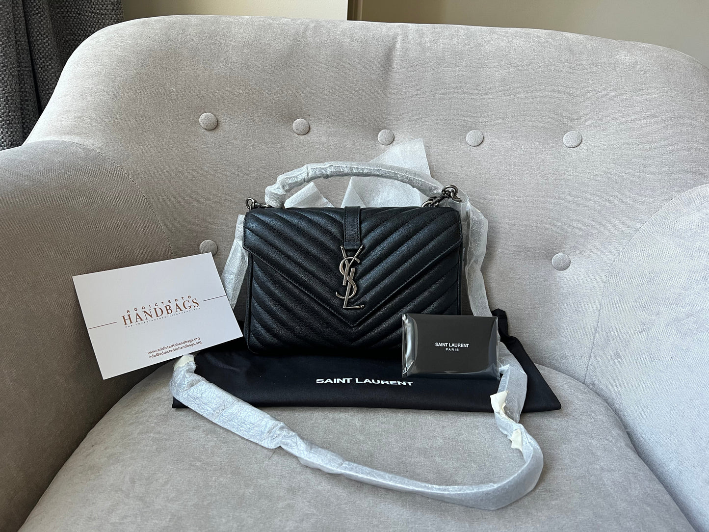 Yves Saint Laurent (YSL) Black Medium College