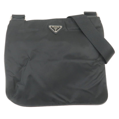 Prada Nylon Leather Shoulder Bag NERO Black VA0053