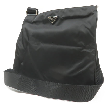 Prada Nylon Leather Shoulder Bag NERO Black VA0053