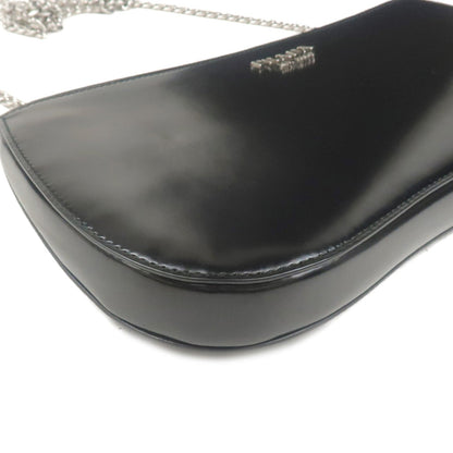 Prada Sydney Leather 2Way Chain Shoulder Bag Black 1BF085