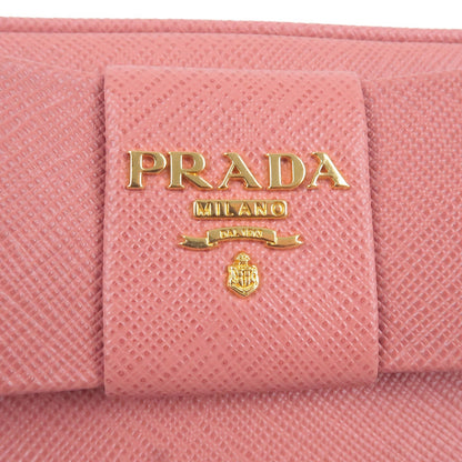 Prada Ribbon Leather Shoulder Bag Purse TAMARIS Pink 1NF674