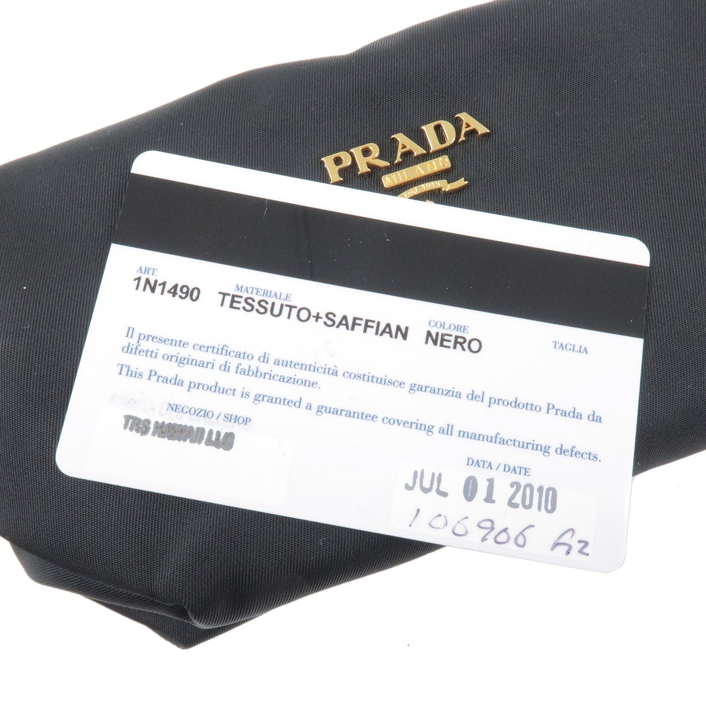 Prada Nylon Cosmetic Pouch Cosmetics Bag NERO Black 1N1490