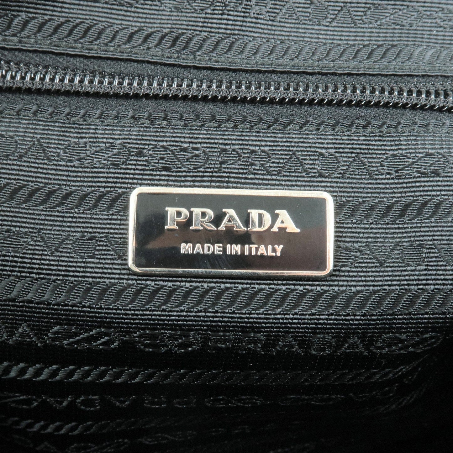 Prada Logo Nylon Leather Shoulder Bag NERO Black BT0521