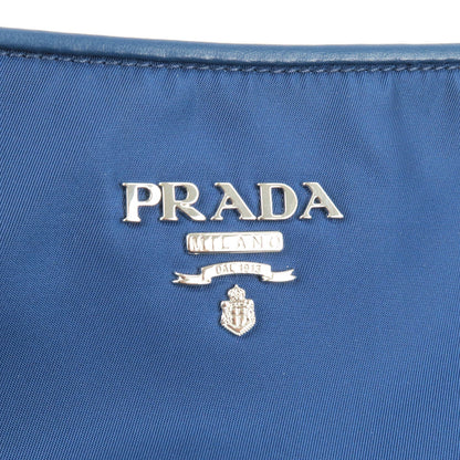 Prada Logo Nylon Leather Shoulder Bag ROYAL Blue BR4894