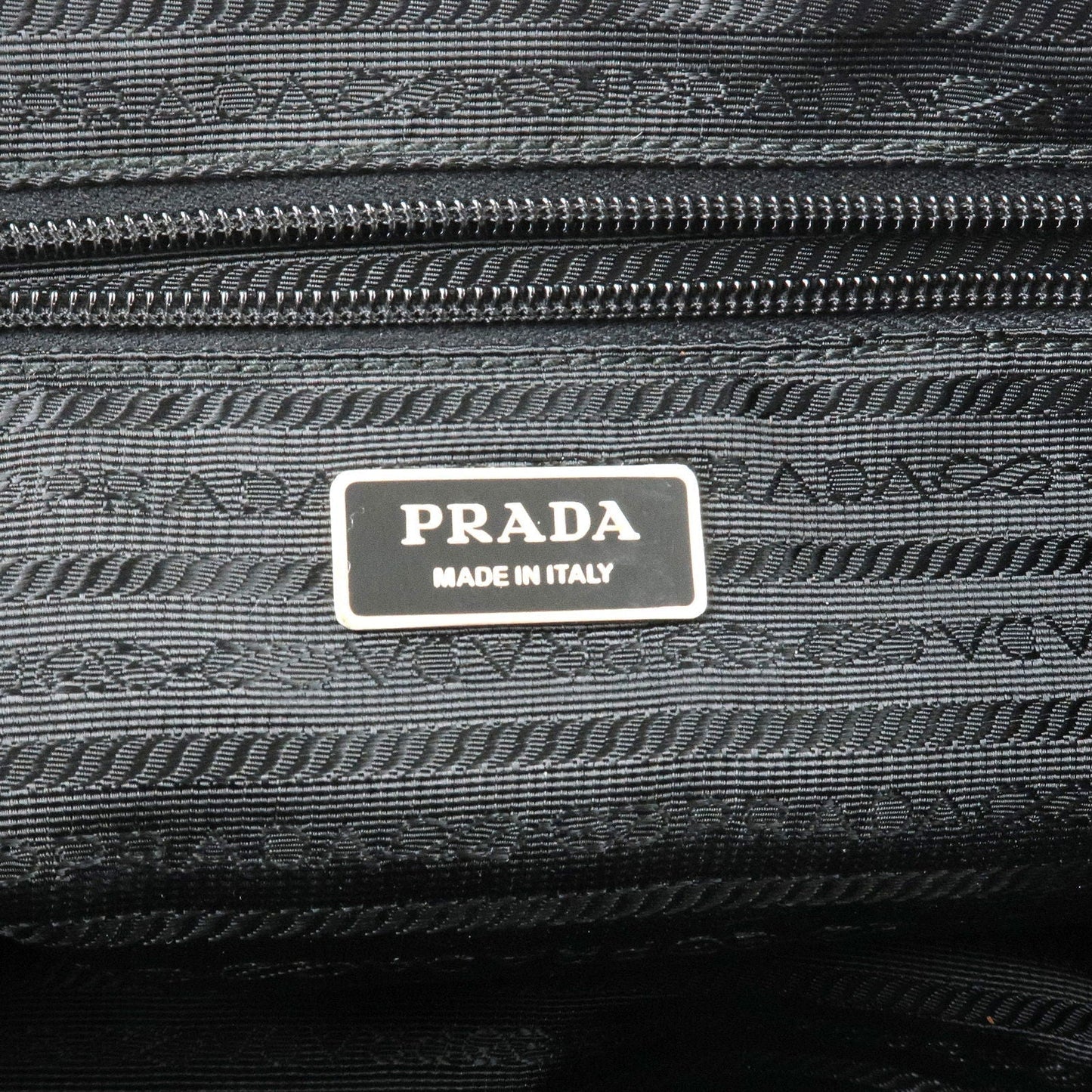 Prada Logo Nylon Leather Shoulder Bag NERO Black BT0644