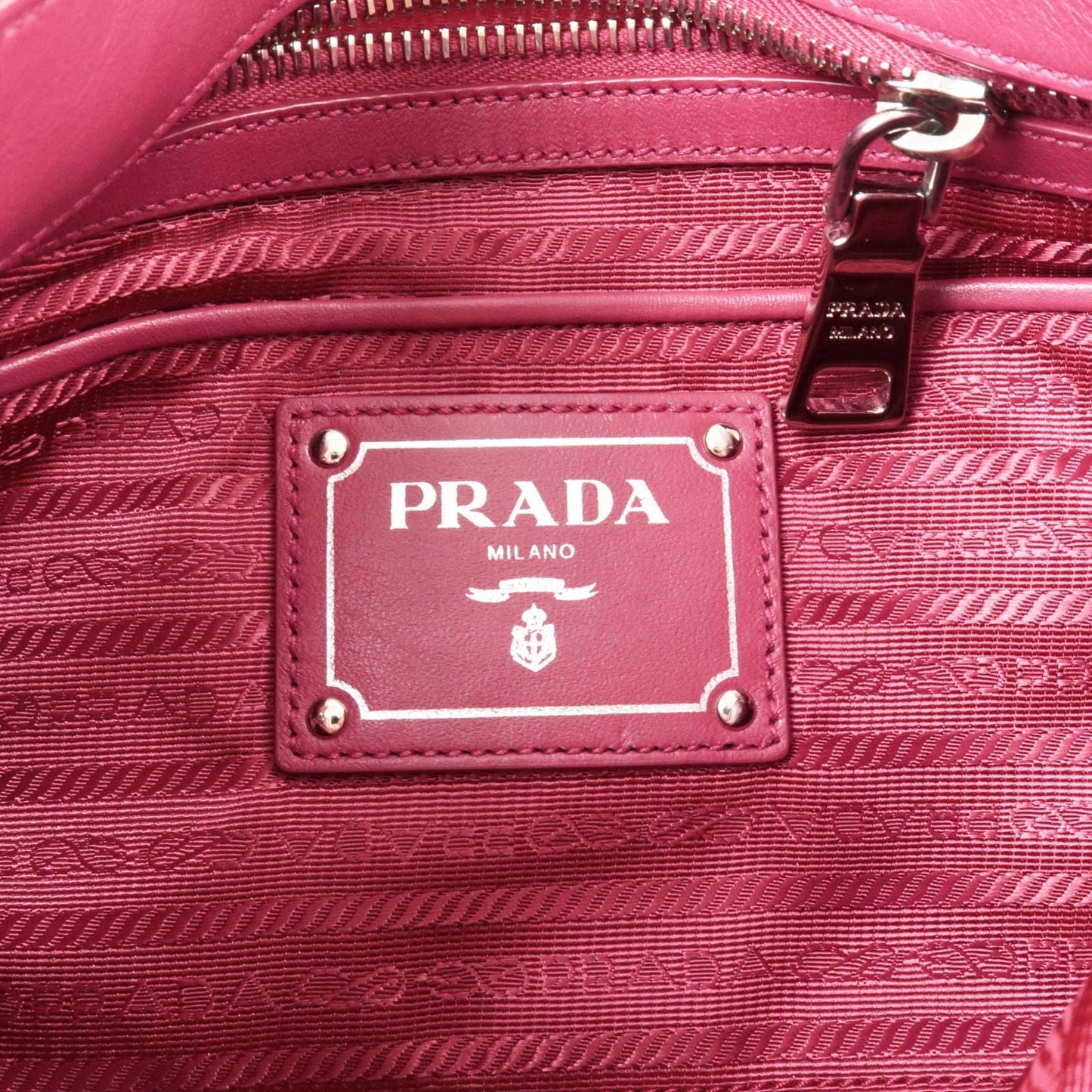 Prada Logo Nylon Leather Shoulder Bag Hand Bag Pink BR4894