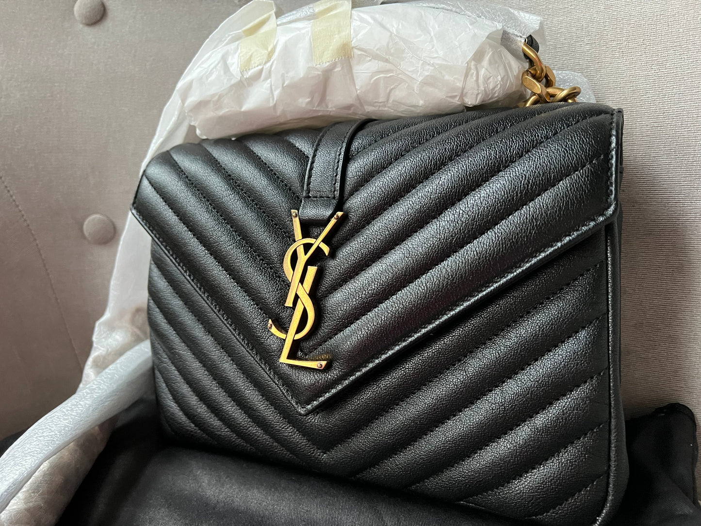 Yves Saint Laurent (YSL) Black Medium College