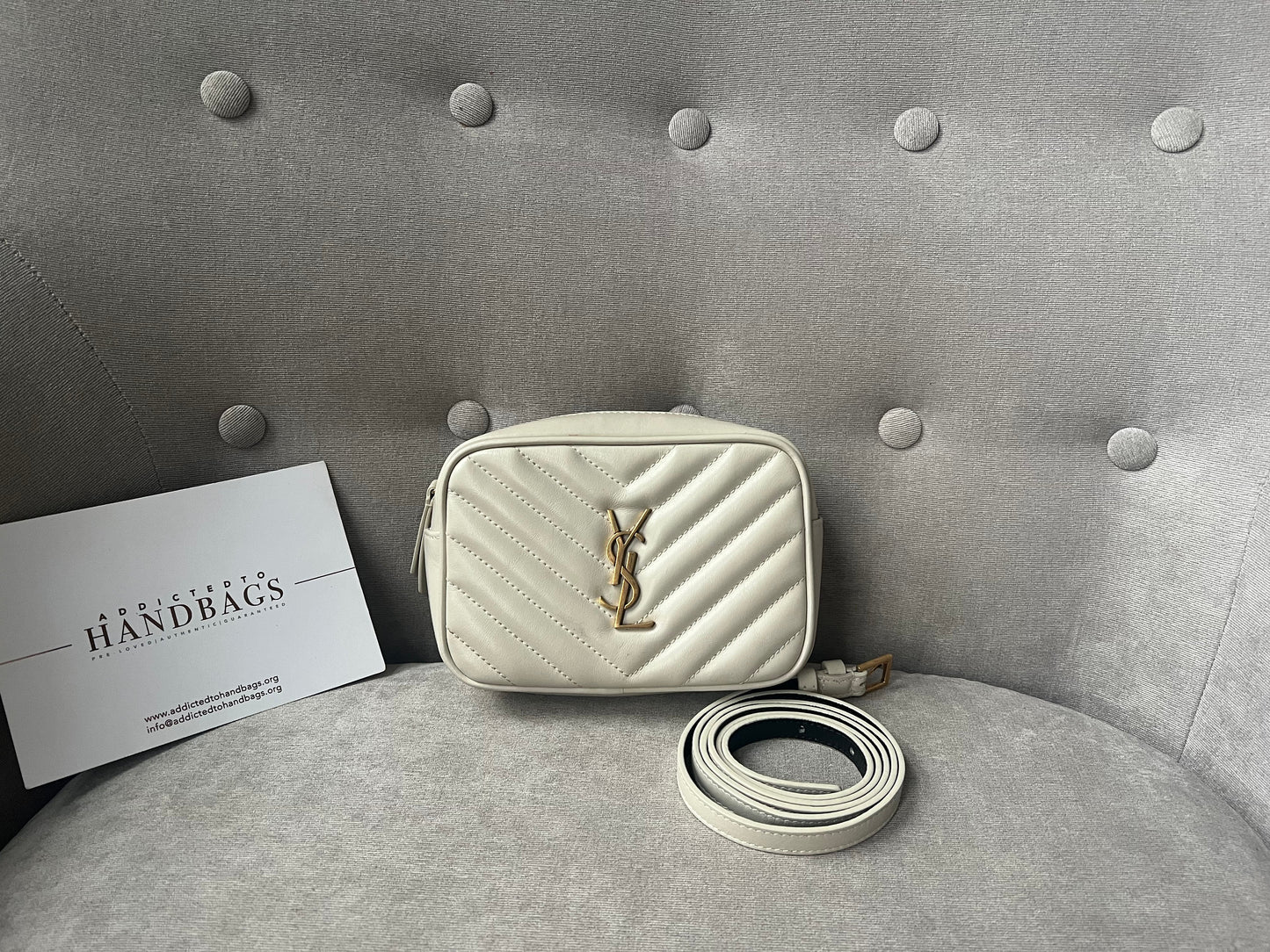 Yves Saint Laurent (YSL) Blanc Vintage Lou Belt Bag