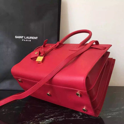 Yves Saint Laurent Small Sac De Jour Bag In Red Leather