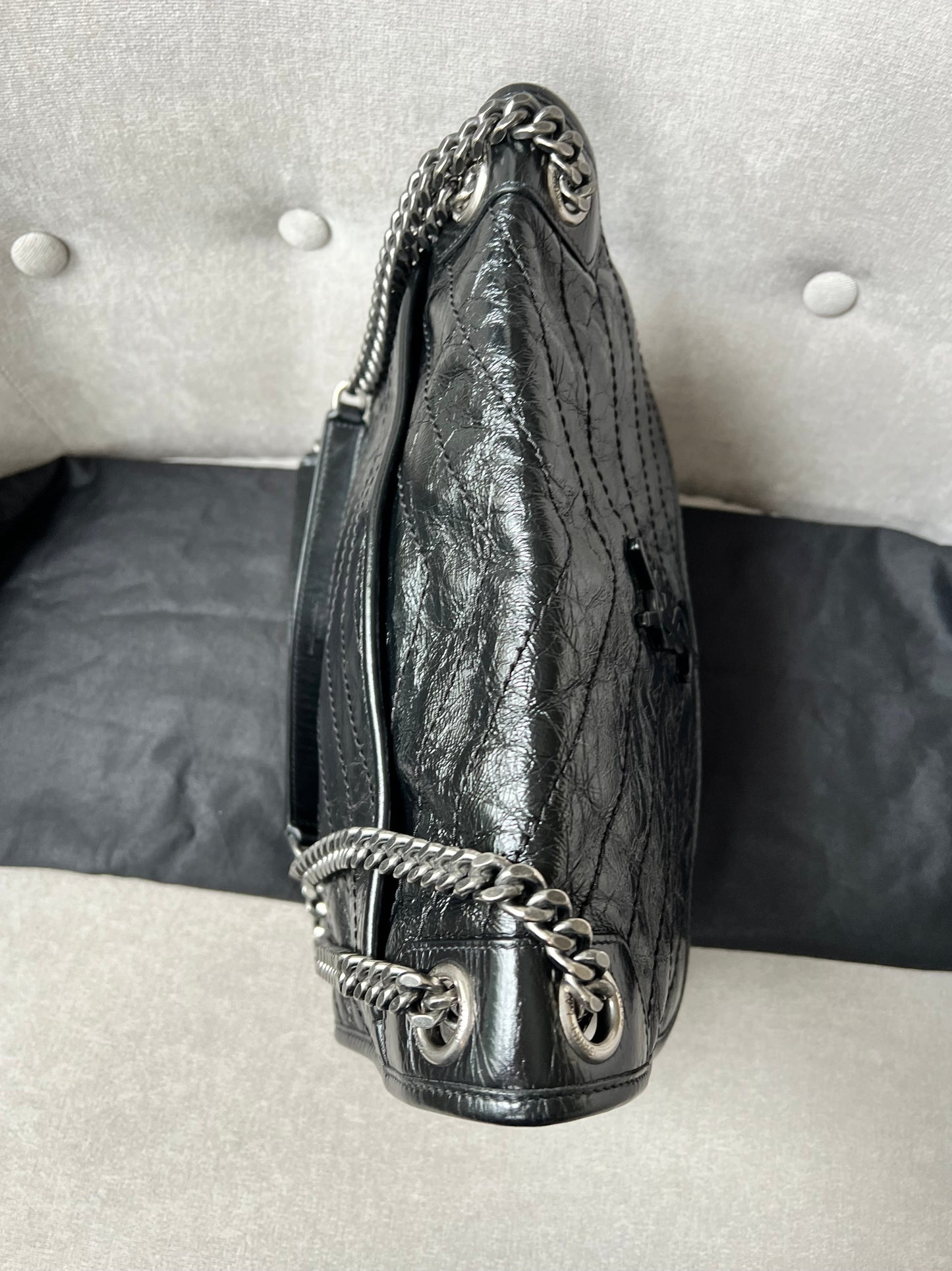 Yves Saint Laurent (YSL) Black Medium Niki Chain Bag