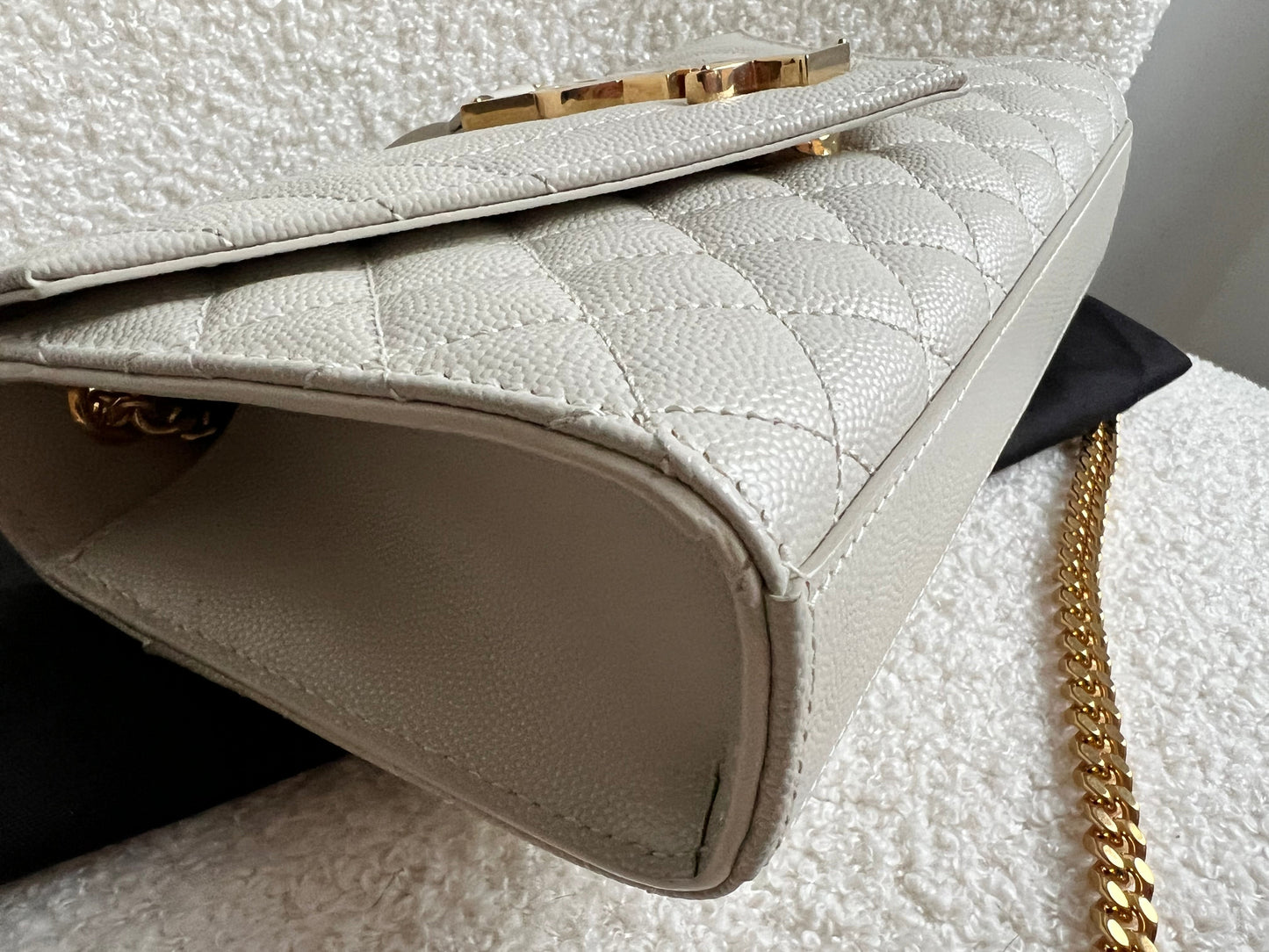 Yves Saint Laurent (YSL) Blanc Vintage Small Envelope Bag