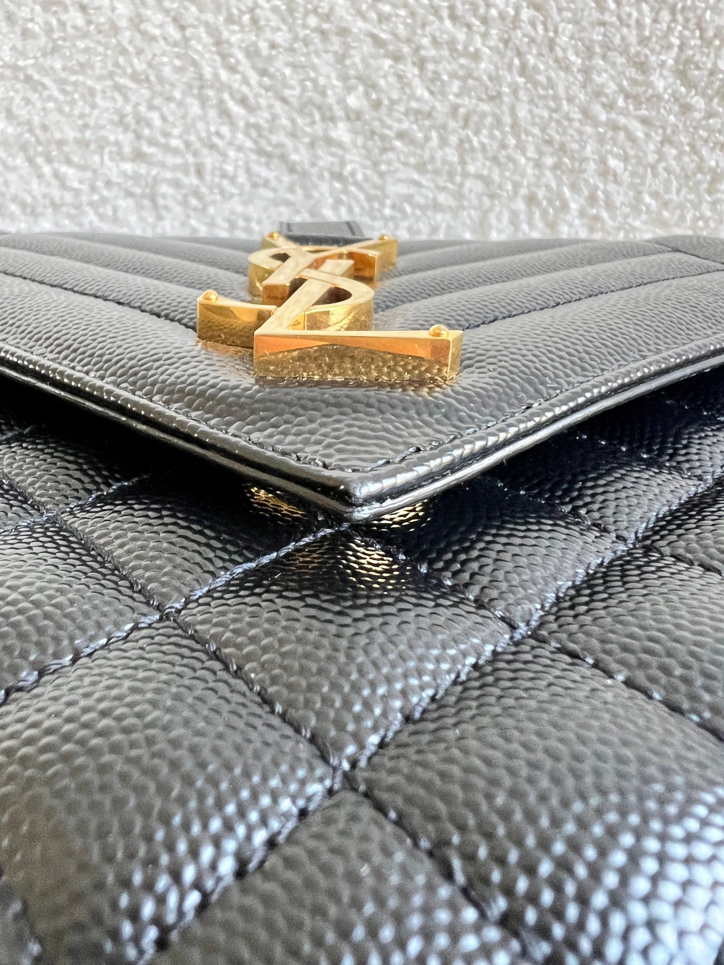 Yves Saint Laurent (YSL) Black Medium Envelope Bag