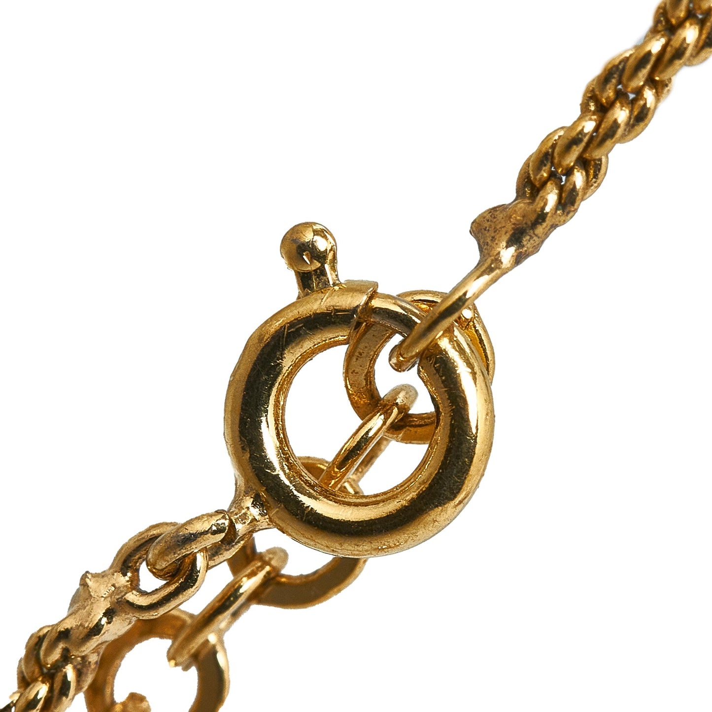 DIOR CD Logo Pendant Necklace Costume Necklace