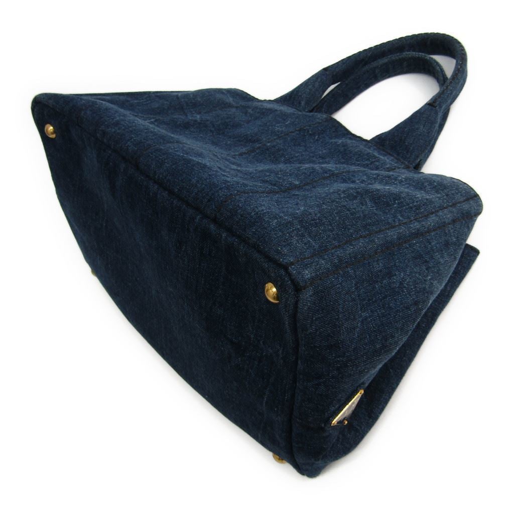 Prada Navy Denim Canapa Tote (SHA-10293)