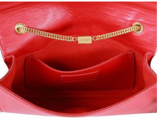 Yves Saint Laurent Small Monogramme Bag In Original Leather Red