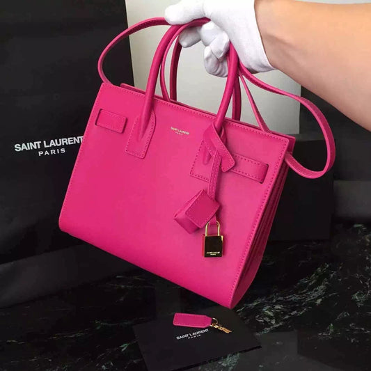 Yves Saint Laurent Baby Sac De Jour Bag In Rosy Leather