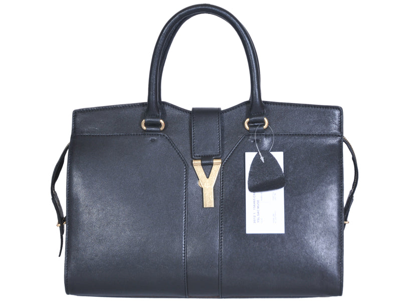 Yves Saint Laurent Cabas Chyc Large Leather Tote Black