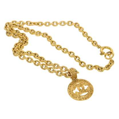 CHANEL Chain Necklace Metal Gold Tone CC   45085