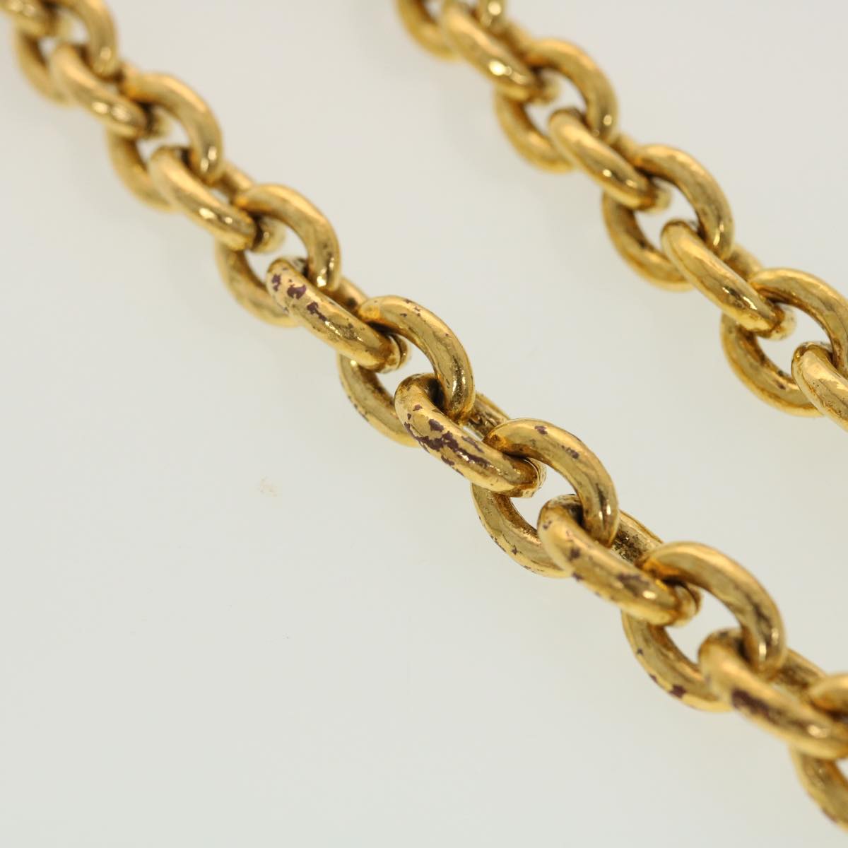 CHANEL Chain Necklace Metal Gold Tone CC   45085