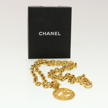 CHANEL Chain Necklace Metal Gold Tone CC   45085