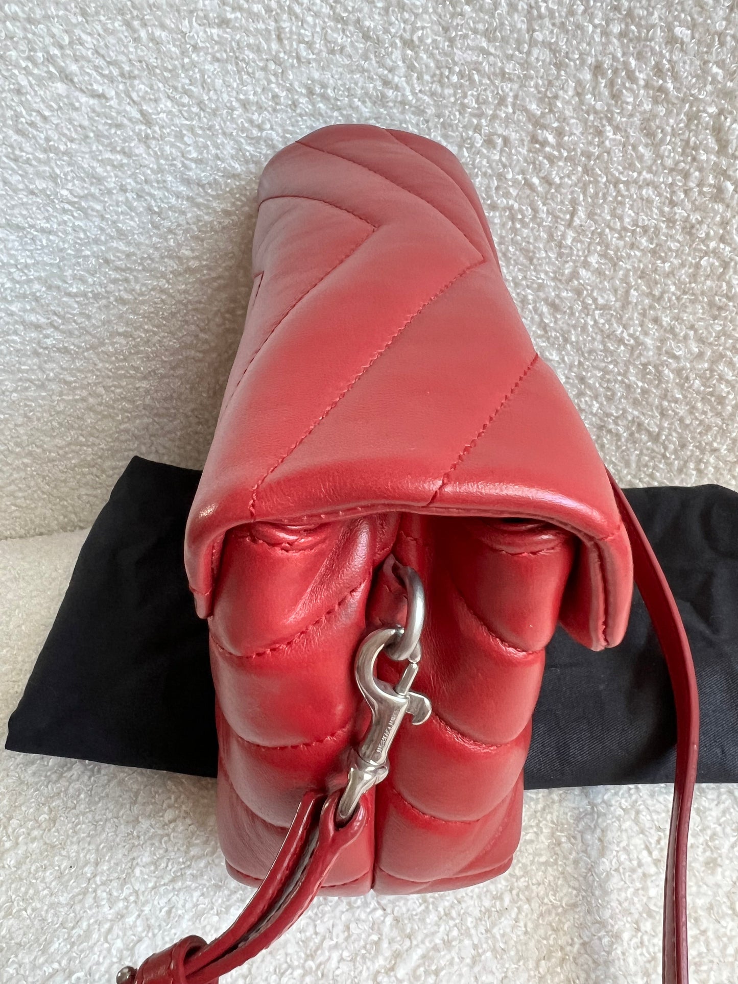 Yves Saint Laurent (YSL) Red Toy Lou Lou with Silver Hardware