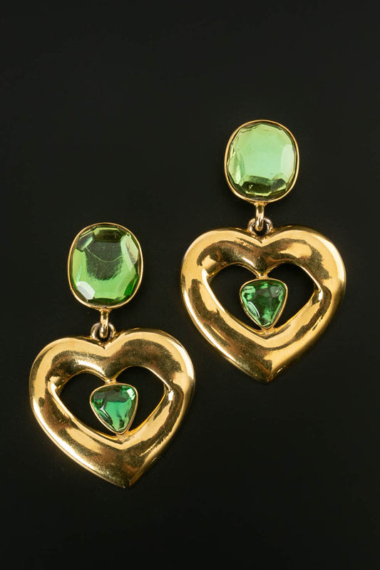 Boucles d'oreilles coeurs Yves Saint Laurent