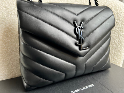 Yves Saint Laurent (YSL) Black on Black Small Lou Lou