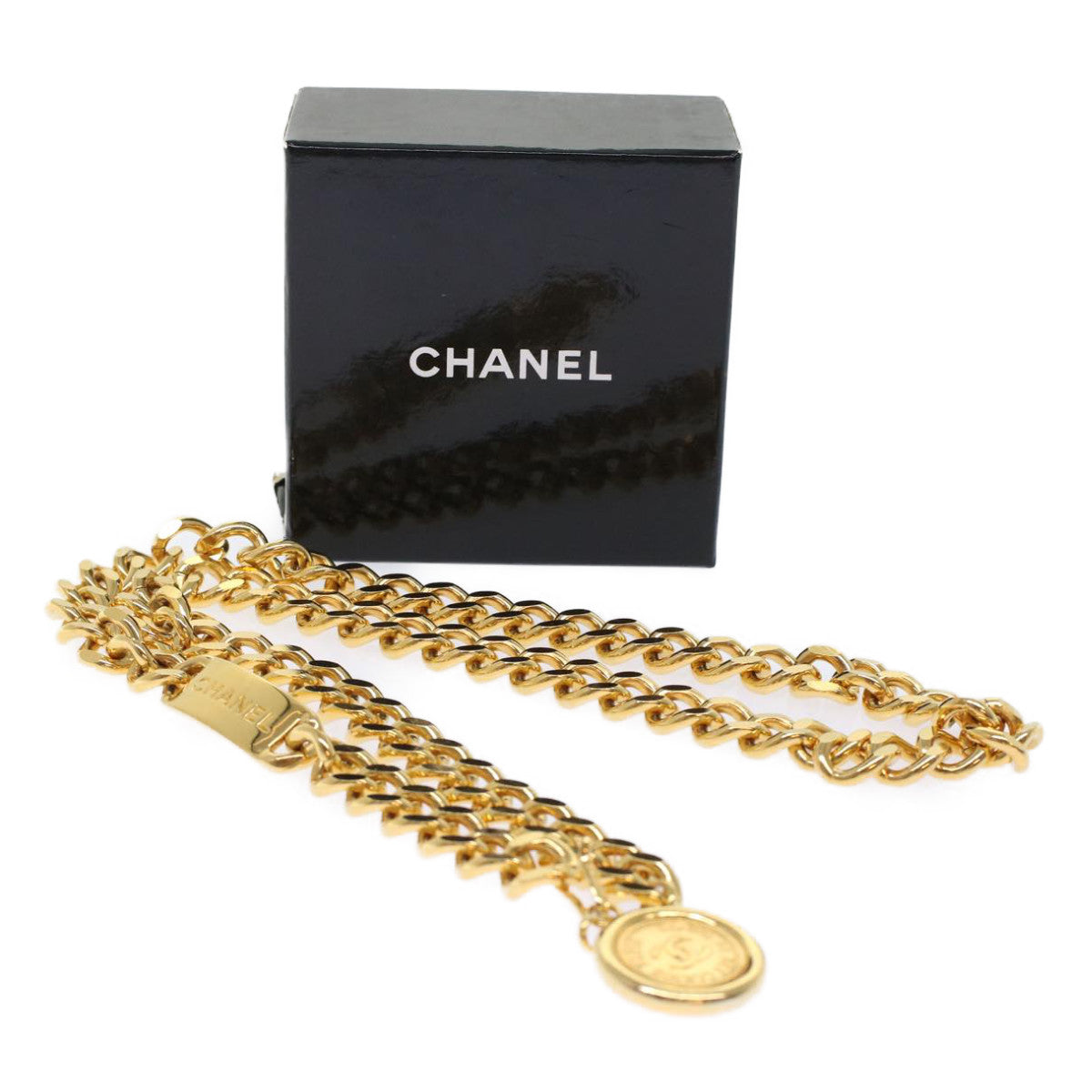 CHANEL Chain Belt Gold Tone CC   49456A