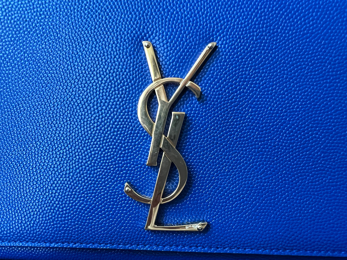 Yves Saint Laurent (YSL) Blue Cassandre Clutch