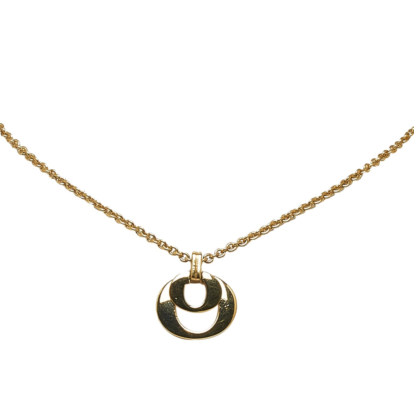 DIOR Logo Pendant Necklace Costume Necklace