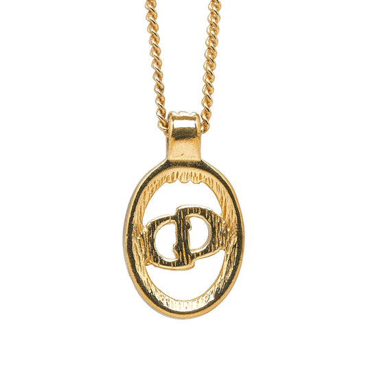 DIOR Gold-Tone Pendant Necklace Costume Necklace