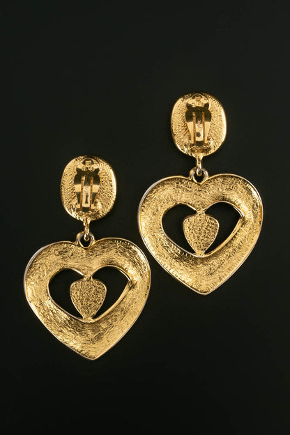 Boucles d'oreilles coeurs Yves Saint Laurent