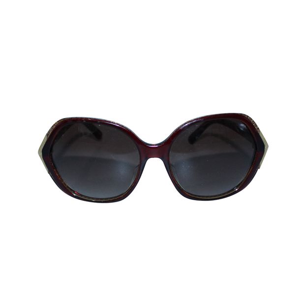 FENDI Round Brown And Gold Sunglasses