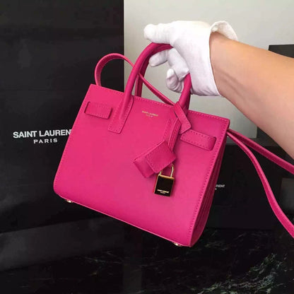 Yves Saint Laurent Nano Sac De Jour Bag In Rosy Leather