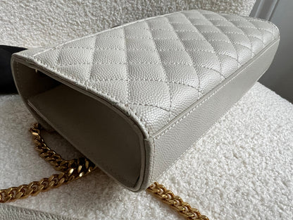 Yves Saint Laurent (YSL) Blanc Vintage Small Envelope Bag