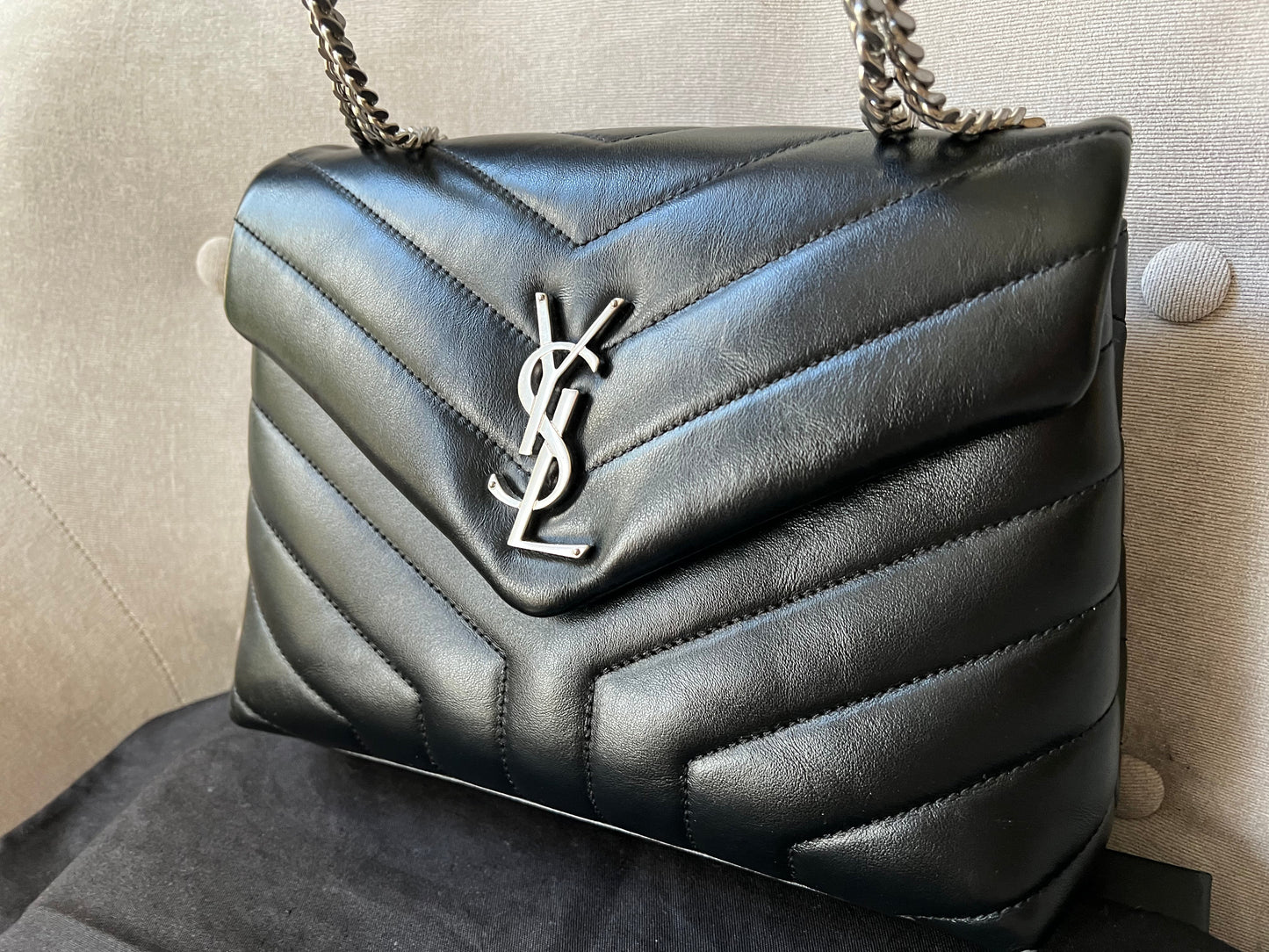 Yves Saint Laurent (YSL) Black Small Lou