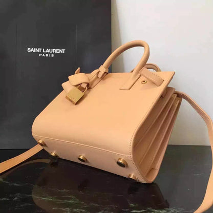 Yves Saint Laurent Nano Sac De Jour Bag In Beige Leather