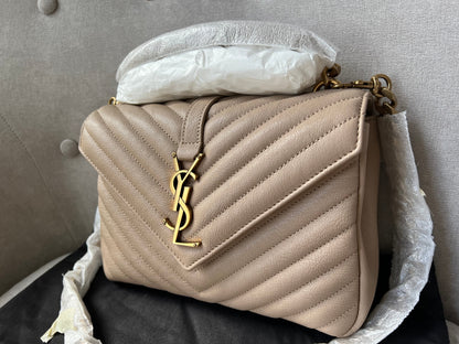 Yves Saint Laurent (YSL) Beige Medium College