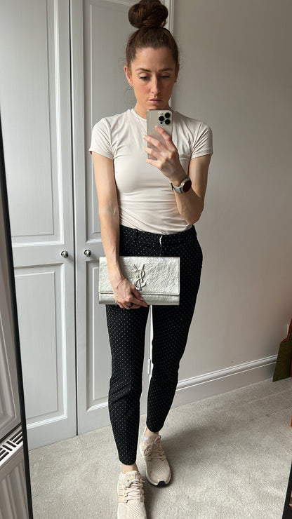 Yves Saint Laurent (YSL) Silver Belle de Jour Clutch