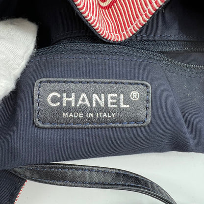 Chanel Vintage Denim Quilted Drawstring Hobo Shoulder Tote Bag