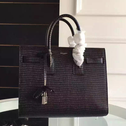 Yves Saint Laurent Small Sac De Jour Lizard Embossed Bag