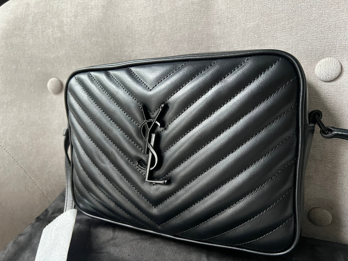 Yves Saint Laurent (YSL) Black Lou Camera Bag